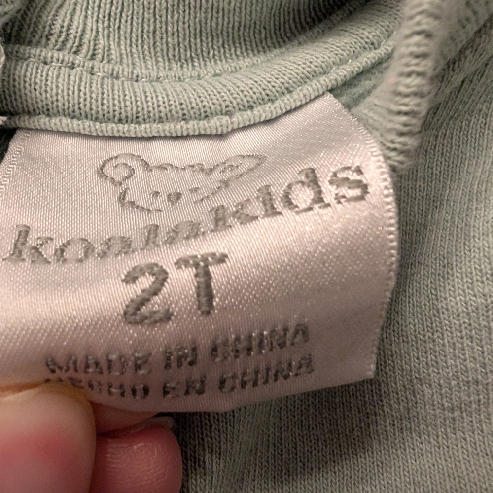 3 For $18 Koala Kids Green Sweatshirt with Bunny Design - Picture 4 of 5